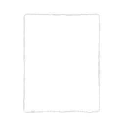 Joint blanc (contour de la vitre) autocollant pour iPad 4 photo 2