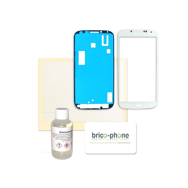 Kit complet pour changer la vitre BLANCHE de votre Samsung Galaxy S4 photo 2