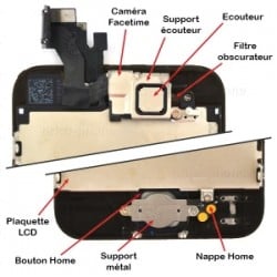 Ecran NOIR iPhone 5 PREMIUM pré-assemblé photo 3