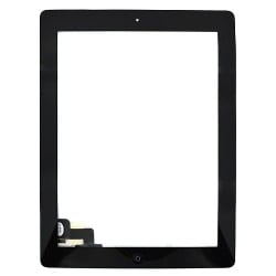 Vitre tactile noire prémontée pour IPad 2 qualité STANDARD photo 2