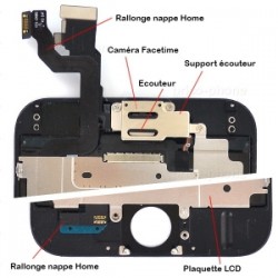 Ecran NOIR iPhone 6 PREMIUM pré-assemblé photo 3