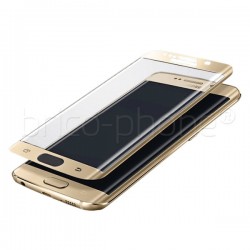 Protecteur d'écran en verre trempé incurvé GOLD pour Samsung Galaxy S7 Edge photo 2