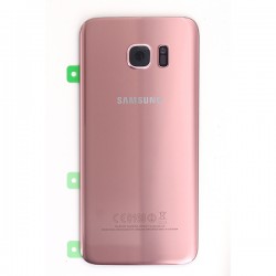 Vitre arrière Rose pour Samsung Galaxy S7 Edge photo 2