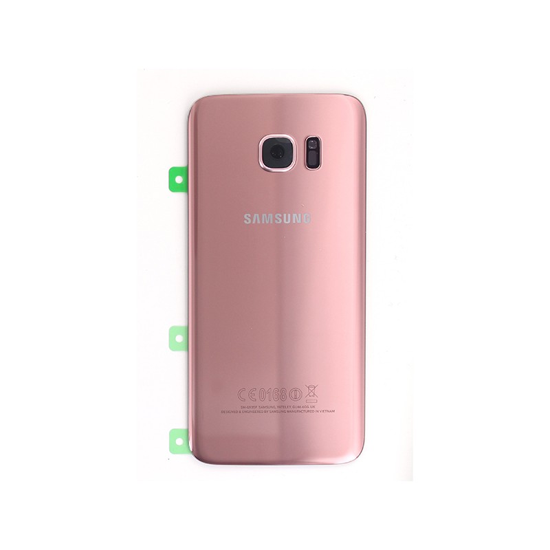 Vitre arrière Rose pour Samsung Galaxy S7 Edge photo 2