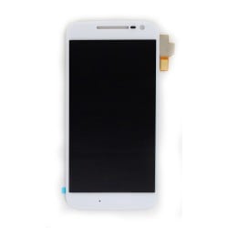 Ecran Blanc avec vitre et LCD pré assemblé pour Motorola Moto G4 photo 2