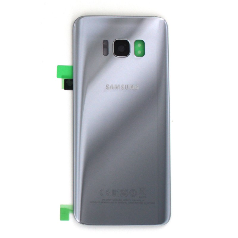 Vitre arrière pour Samsung Galaxy S8 Argent Polaire photo 2