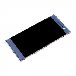 Bloc Ecran bleu avec vitre et LCD sur châssis pour Sony Xperia XA2 photo 2