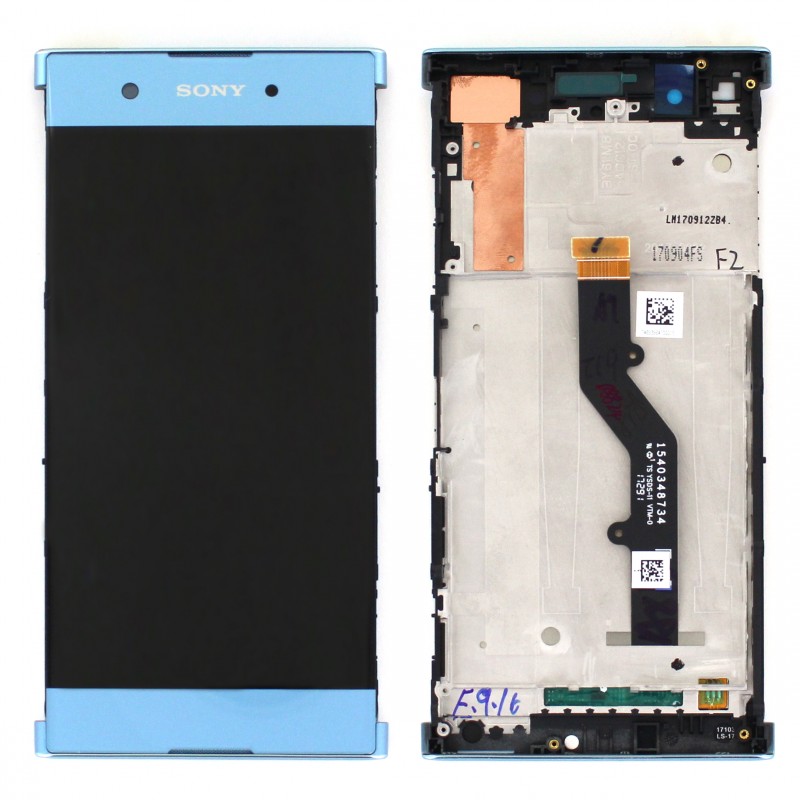 Bloc Ecran Bleu sur châssis pour Sony Xperia XA1 Plus / XA1 Plus Dual