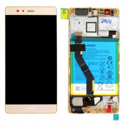 Ecran Or COMPLET prémonté + batterie sur chassis pour Huawei P9 Plus photo 1