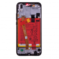 Bloc Ecran Noir COMPLET prémonté sur chassis + batterie pour Huawei P20 Lite Photo 3