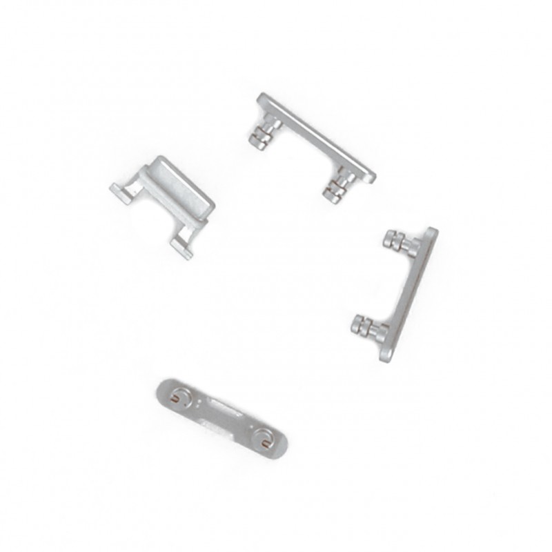 Lot de 4 boutons pour iPhone 8 Argent Phpto 1