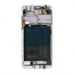 Bloc Ecran Blanc COMPLET prémonté sur chassis + batterie pour Huawei Honor 6A photo 3