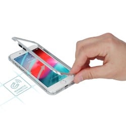 Coque transparente avec bumper magnétique Argent pour iPhone 6 Plus et 6S Plus Photo 4