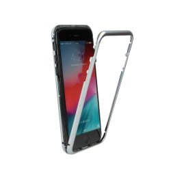 Coque transparente avec bumper magnétique Argent pour iPhone 6 Plus et 6S Plus Photo 6