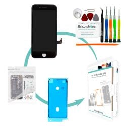 Kit de réparation Brico-phone avec écran NOIR iPhone 7 Plus RAPPORT QUALITE / PRIX Pré assemblé