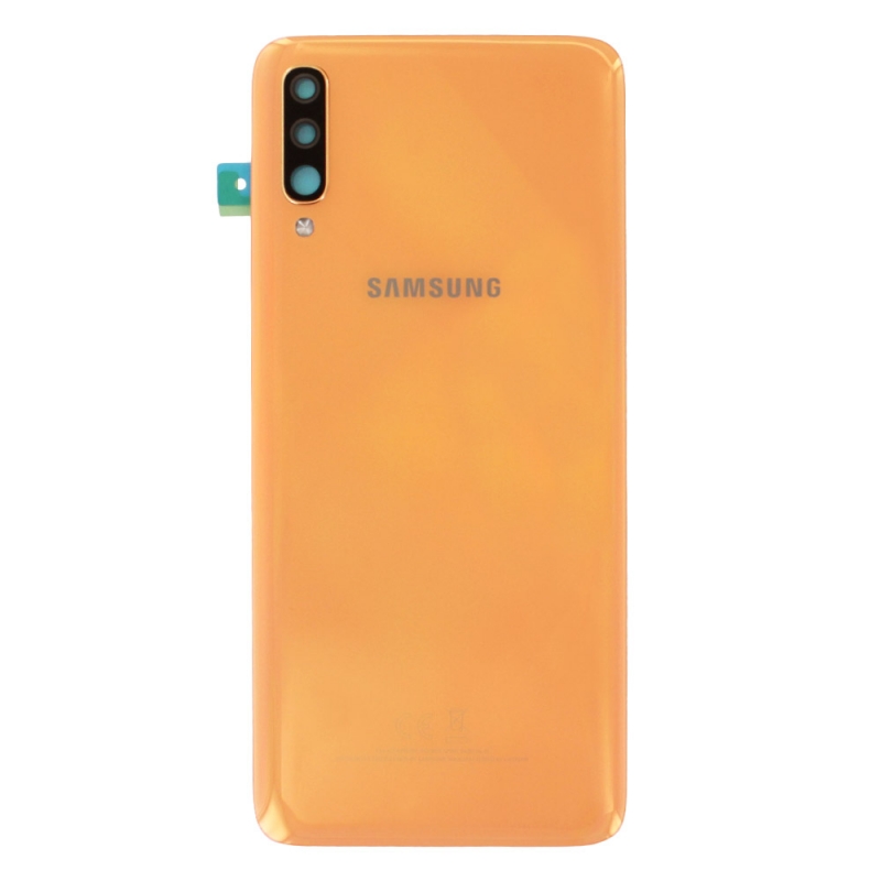 Remplacer la vitre arrière en plastique du Galaxy A70 corail par une pièce neuve d'origine avec Bricophone_photo1