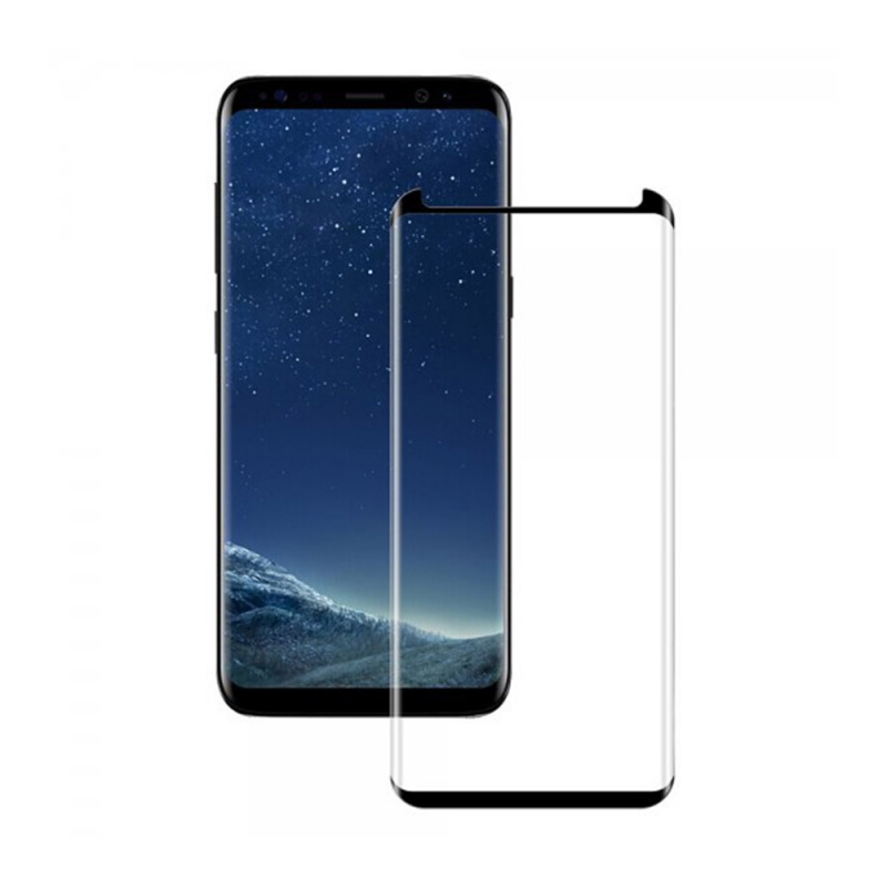 Verre trempé incurvé avec bordure noire pour Samsung Galaxy S8_photo1