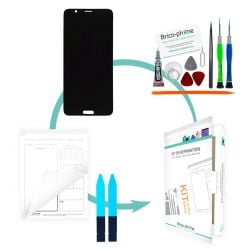 Kit de réparation Ecran Noir compatible avec vitre et LCD prémonté Huawei Honor View 10