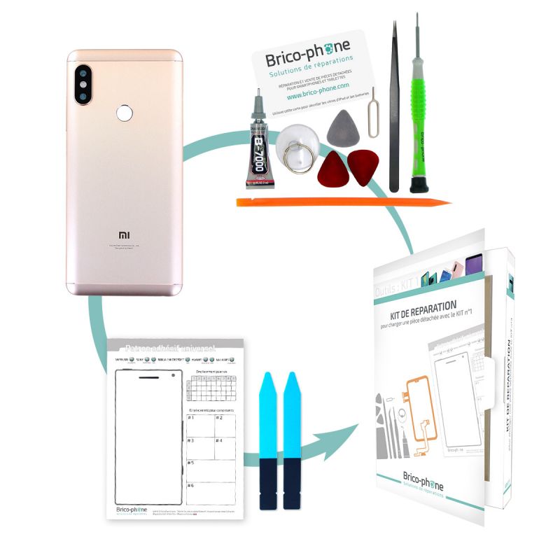 Kit de réparation Coque arrière Or Xiaomi Redmi Note 5