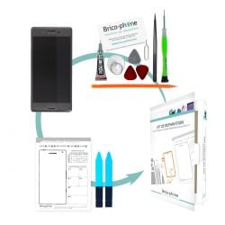 Kit de réparation Ecran complet Noir avec châssis Sony Xperia X / X Dual