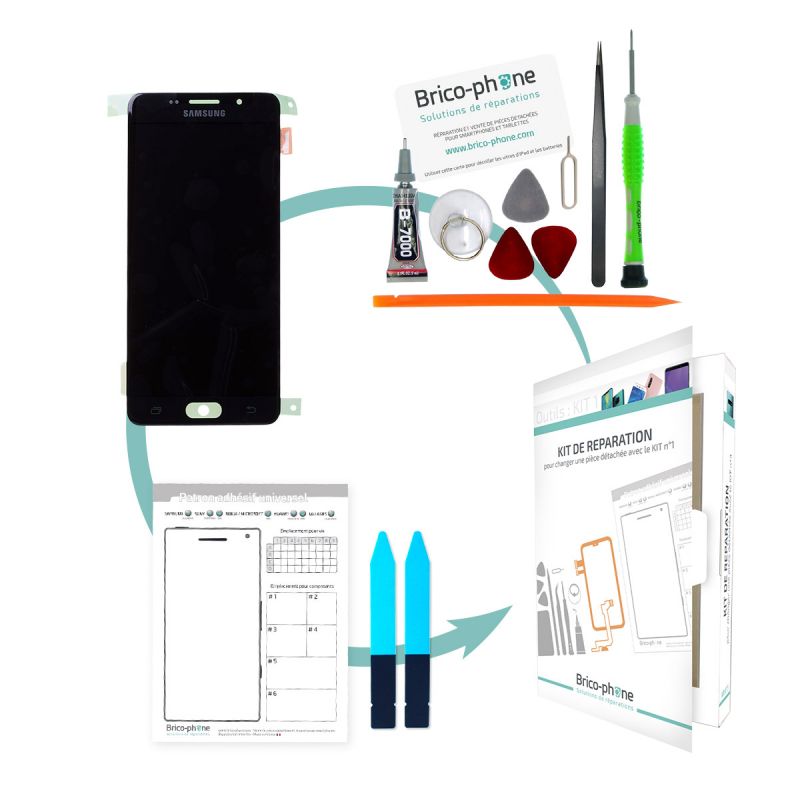 Kit de remplacement Ecran complet NOIR Samsung Galaxy A5 2016