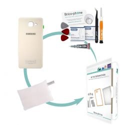 Kit de remplacement Vitre arrière BLANCHE Samsung Galaxy A5 2016