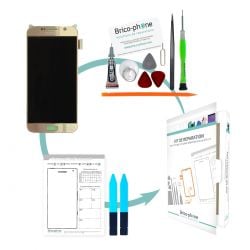 Kit de remplacement Ecran complet GOLD Samsung Galaxy S6