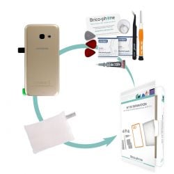 Kit de remplacement Vitre arrière GOLD Samsung Galaxy A3 2017