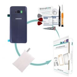 Kit de remplacement Vitre arrière VIOLET Orchidée Samsung Galaxy S8 Plus