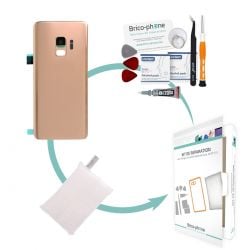 Kit de réparation Vitre arrière compatible Samsung Galaxy S9 Or