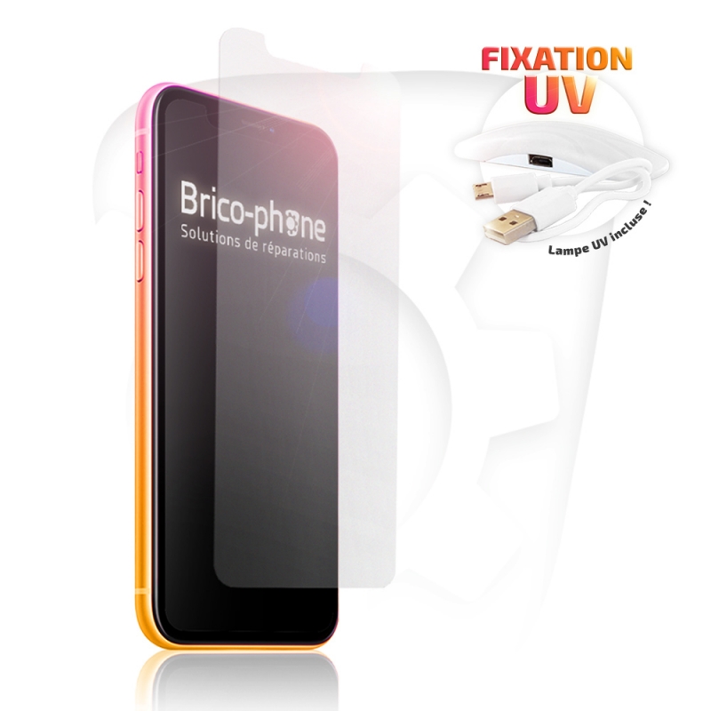 Verre trempé à fixation UV pour iPhone XR