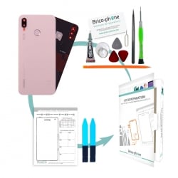 Kit de remplacement Vitre arrière Rose d'origine avec lecteur d'empreintes pour Huawei P20 Lite