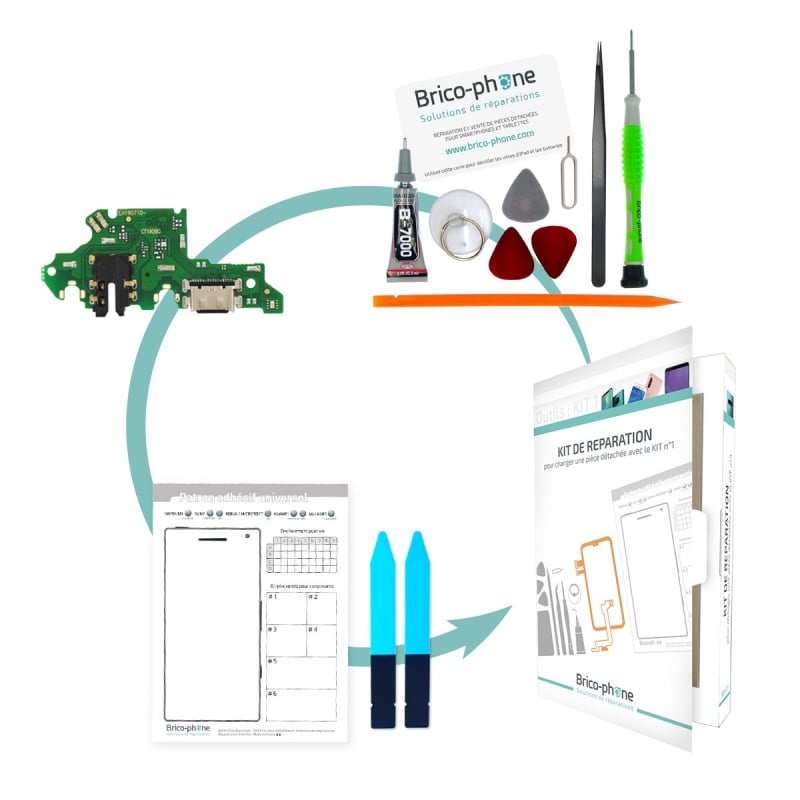 Kit pour changer le connecteur de charge USB Type-C du Huawei P smart Z