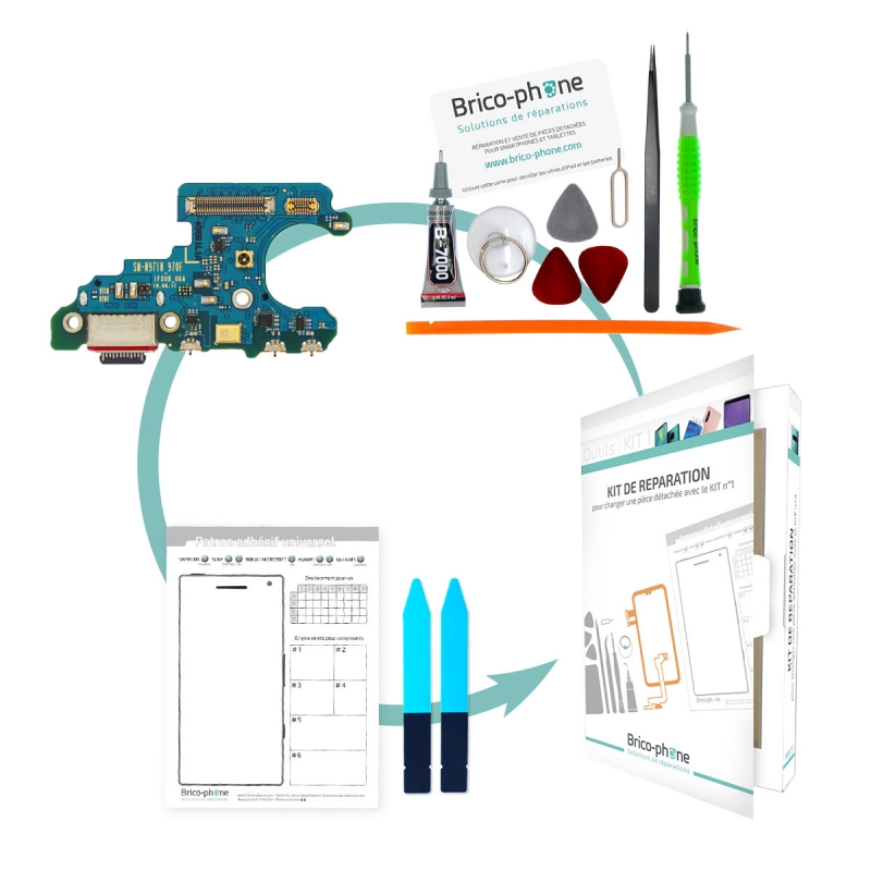 Kit pour changer le connecteur de charge USB Type-C du Samsung Galaxy Note 10