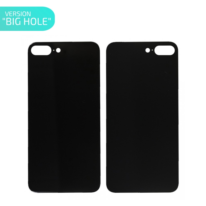 Vitre arrière Noire pour iPhone 8 Plus - Version BIG HOLE