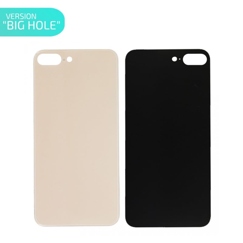 Vitre arrière Or pour iPhone 8 Plus - Version BIG HOLE