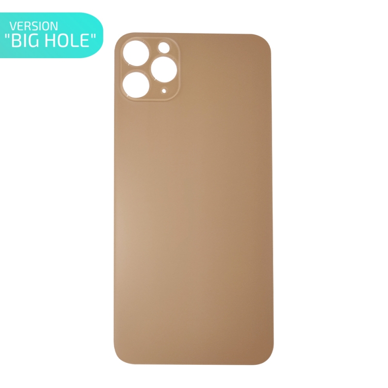 Vitre arrière pour iPhone 11 Pro Or - Version BIG HOLE