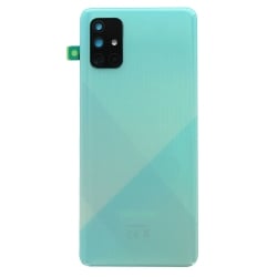 Vitre arrière pour Samsung Galaxy A71 Bleu Prismatique