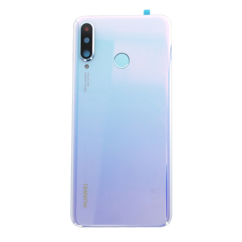 Vitre arrière + lecteur d'empreintes pour Huawei P30 Lite et New Edition Nacré photo 2