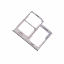 Rack double SIM et SD pour Samsung SM-A415 Galaxy A41 - Blanc photo 0