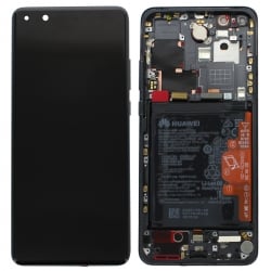 Bloc écran OLED complet pré-monté sur châssis + batterie pour Huawei P40 Pro Noir_photo1