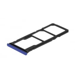 Rack double SIM et SD pour Xiaomi Redmi 7 - Bleu photo 0