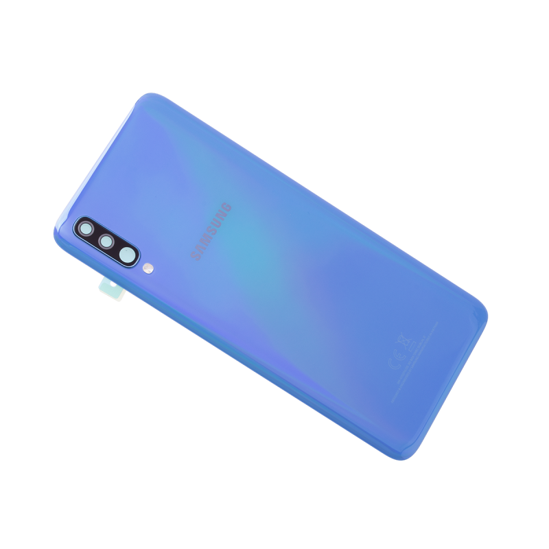 Vitre arrière originale d'occasion avec lentille de caméras pour Samsung Galaxy A70 - Bleu photo 0