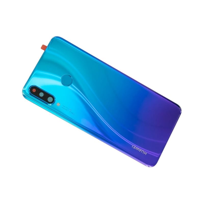 Vitre arrière originale d'occasion pour Huawei P30 Lite - Bleu photo 0