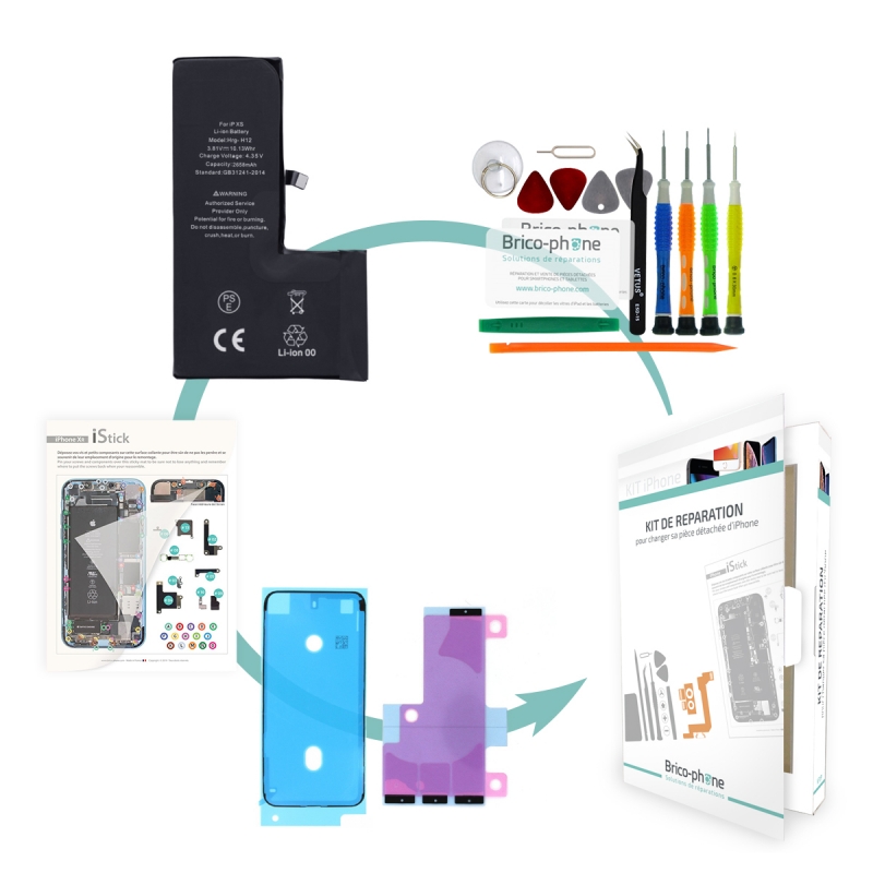 Kit de remplacement Brico-phone pour batterie d'iPhone XS_photo1