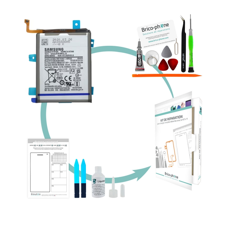 Kit pour remplacer la batterie d'origine de Samsung Galaxy Note 10 Lite_photo1