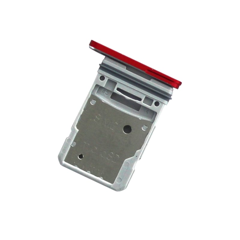 Rack double SIM + microSD original pour Galaxy S20 FE - Rouge_photo1