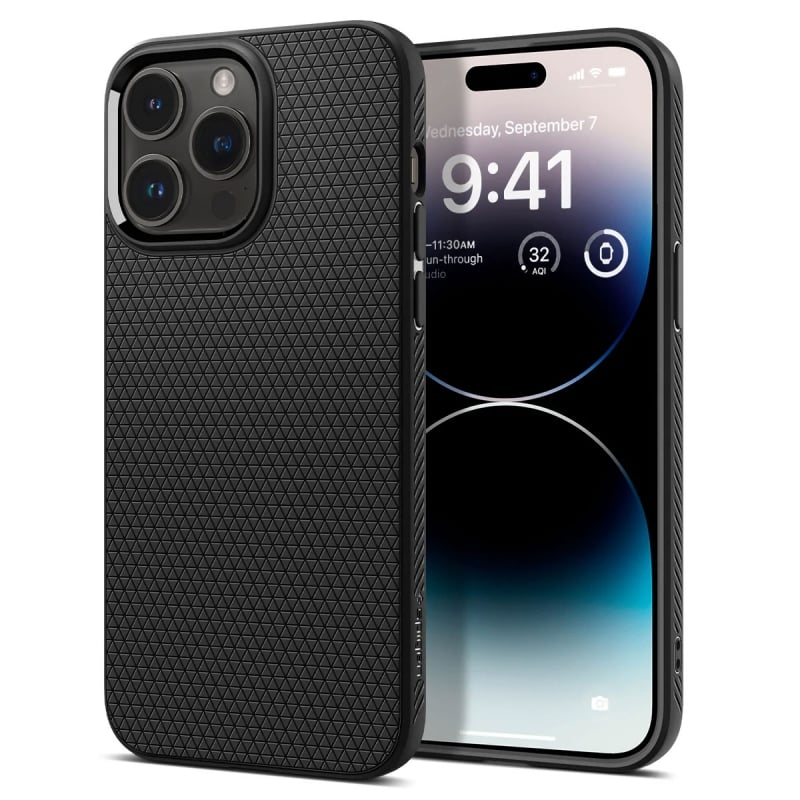 Coque Spigen Liquid Air noire pour iPhone 14 Pro photo 3