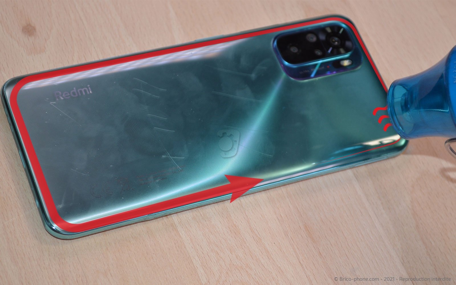 Changement de la vitre arrière sur Redmi Note 10 photo 2