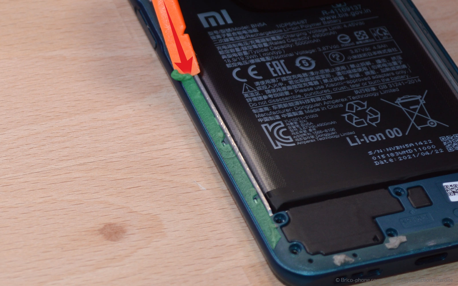 Changement de batterie sur Poco M3 Pro photo 1